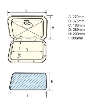 Nuova Rade Hatch Lid – 375 x 270mm