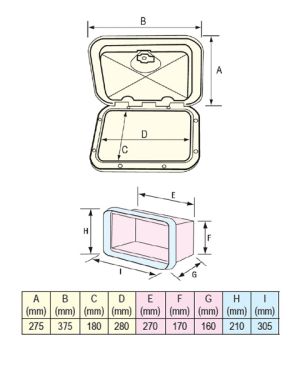 Nuova Rade Storage Hatch – 375 x 270mm