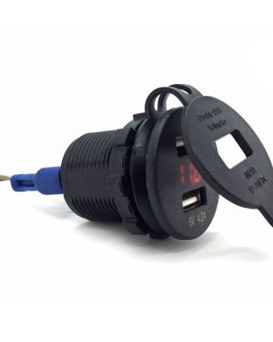 Guardian Socket 2P USB Charger with Voltmeter