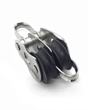 Double Mini Blocks – With Becket – 25mm Sheave