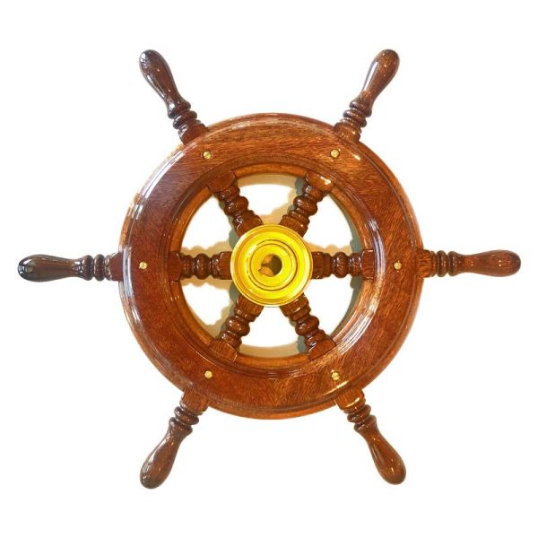 Steering Wheel Mahogany Wooden 42cm