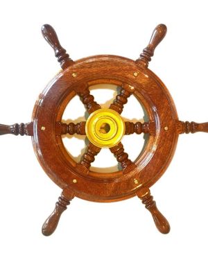 Steering Wheel Mahogany Wooden 42cm