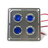 Guardian Switch Panel S/S Flush 4-P