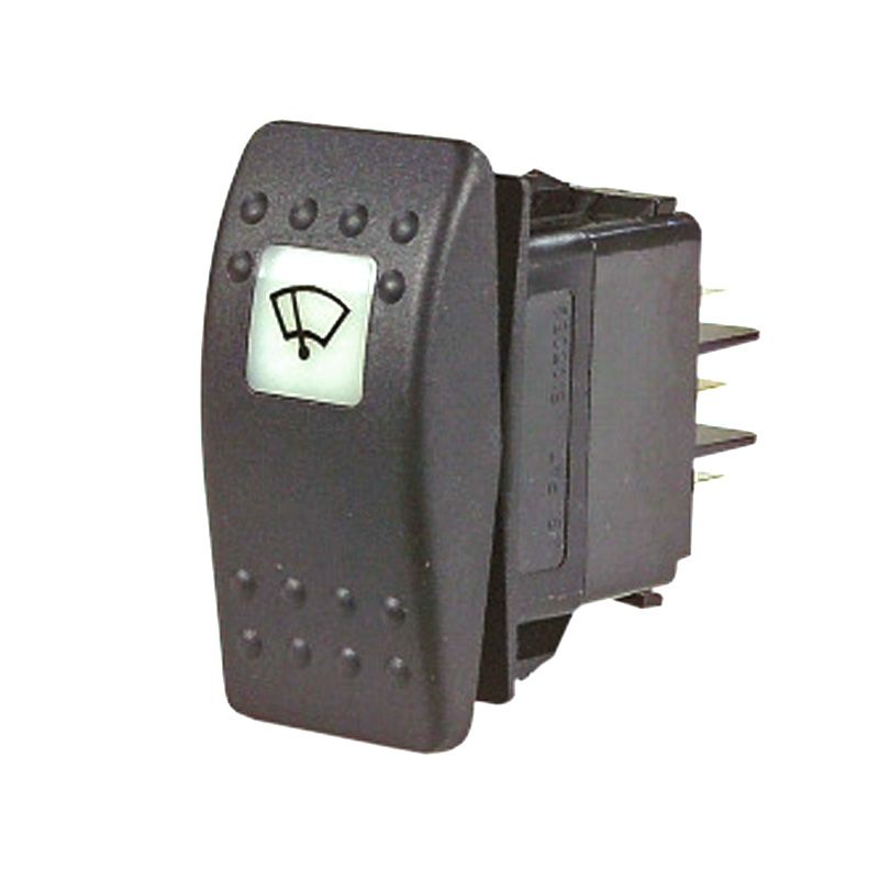 Watertight Carling Switch OFF-ON-ON Black Plastic