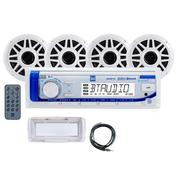 Dual Marine MXCP134S Combo White 4 Speakers