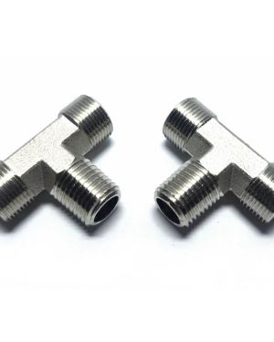 T-Fitting for 1/4 Hydraulic Hose – NPT Thread (2)